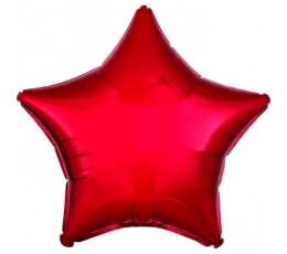 Fooliumist õhupall "Punane täht" (43 cm)