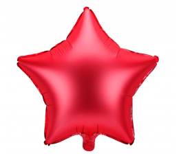 Fooliumist õhupall "Punane täht" (45 cm)