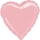 Fooliumist õhupall "Roosa süda" (43 cm)