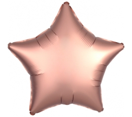 Fooliumist õhupall "Roosa vasktäht", matt (48 cm)