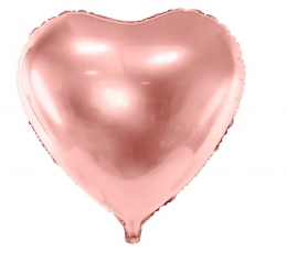 Fooliumist õhupall „Roosakas kuldne süda“ (45 cm)