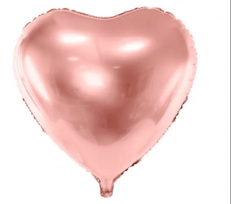 Fooliumist õhupall „Roosakas kuldne süda“ (45 cm)