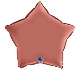 Fooliumist õhupall  "Roosakas-kuldne täheke", matt (46 cm)