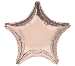 Fooliumist õhupall "Roosakas kuldne täht" (43 cm)