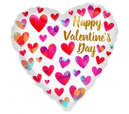 Fooliumist õhupall-süda "Happy Valentine's Day" (43 cm)