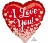 Fooliumist õhupall-süda "I love you" (43 cm)