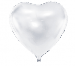  Fooliumist õhupall-süda, valge (45 cm) 1