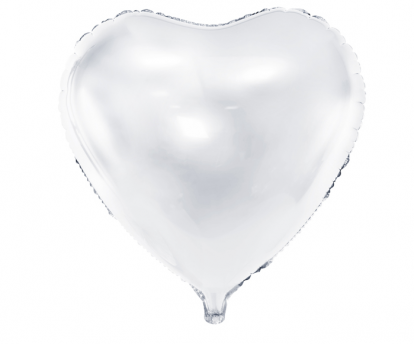  Fooliumist õhupall-süda, valge (45 cm)