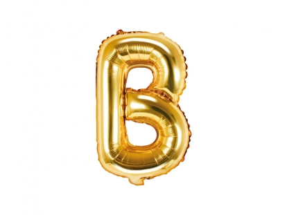 Fooliumist õhupall-täht "B", kuldne (35 cm)
