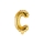 Fooliumist õhupall-täht "C", kuldne (35 cm)
