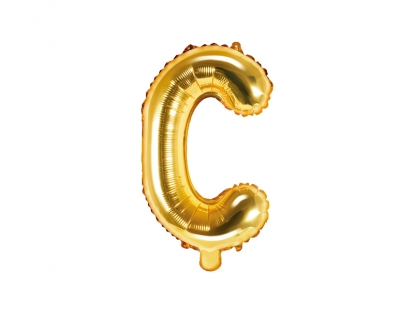 Fooliumist õhupall-täht "C", kuldne (35 cm)