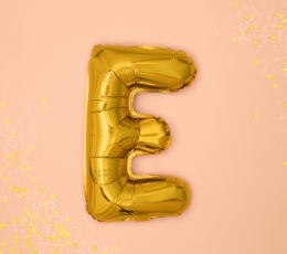 Fooliumist õhupall-täht "E", kuldne (35 cm) 1