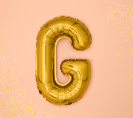   Fooliumist õhupall-täht "G", kuldne (35 cm) 1