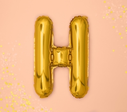   Fooliumist õhupall-täht "H", kuldne (35 cm) 1