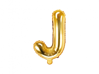   Fooliumist õhupall-täht "J", kuldne (35 cm)