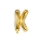   Fooliumist õhupall-täht "K", kuldne (35 cm)