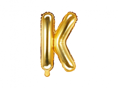   Fooliumist õhupall-täht "K", kuldne (35 cm)