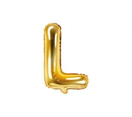 Fooliumist õhupall-täht "L", kuldne (35 cm)