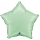 Fooliumist õhupall "Täht", mint värvi, matt (45 cm)