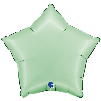 Fooliumist õhupall "Täht", mint värvi, matt (45 cm)