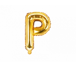   Fooliumist õhupall-täht "P", kuldne (35 cm)