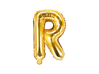   Fooliumist õhupall-täht "R", kuldne (35 cm)