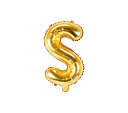   Fooliumist õhupall-täht "S", kuldne (35 cm)