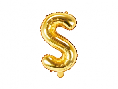   Fooliumist õhupall-täht "S", kuldne (35 cm)