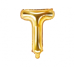   Fooliumist õhupall-täht "T", kuldne (35 cm)