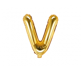   Fooliumist õhupall-täht "V", kuldne (35 cm)