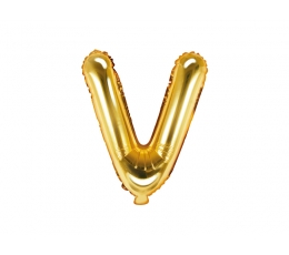   Fooliumist õhupall-täht "V", kuldne (35 cm)