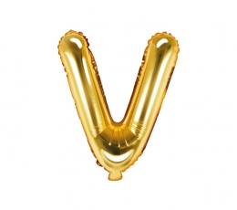   Fooliumist õhupall-täht "V", kuldne (35 cm)