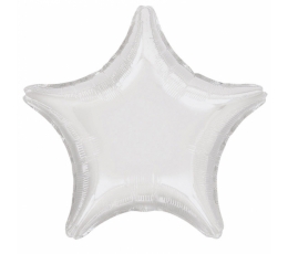 Fooliumist õhupall "Täht", valge (45 cm)