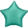  Fooliumist õhupall "Roheline täht", matt (48 cm)