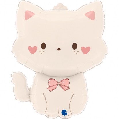 Fooliumist õhupall "Valge kiisu" (56 cm)