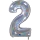 Fooliumist õhupalli number "2", holograafiline (66 cm)