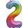   Fooliumist õhupalli number "2", mitmevärviline pastelne (86 cm)