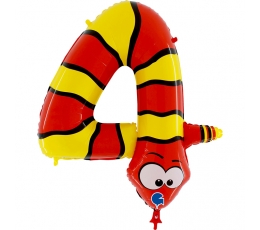  Fooliumist õhupalli number "4 - madu" (102 cm)