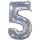 Fooliumist õhupalli number "5", holograafiline (66 cm)