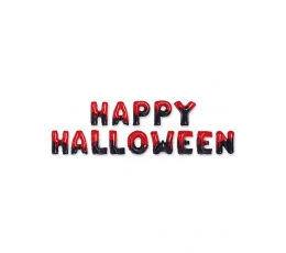 Fooliumist õhupallide komplekt "Happy Halloween" , punane must (40 cm)