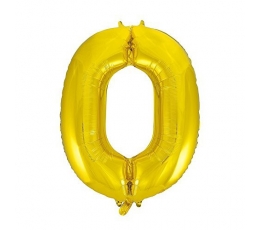  Fooliumist õhupall "0", kuldne (85 cm)