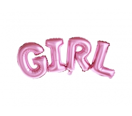 Fooliumist õhupall "Girl", roosa  (74x33cm)