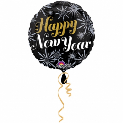 Fooliumist õhupall  "Happy New Year" (45 cm)