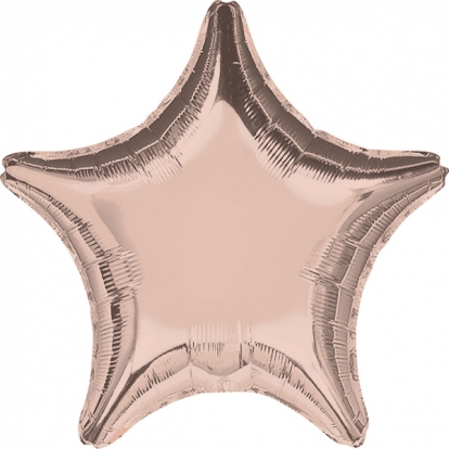 Fooliumist õhupall  "Roosakas-kuldne täht" (45 cm)