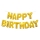 Fooliumist õhupallide komplekt "Happy birthday", kuldne (35 cm)