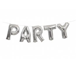 Fooliumist õhupallide komplekt  "Party", hõbedane (35 cm)