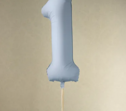 Fooliumõhupall „1“, pastelne helesinine (85 cm) 1