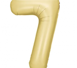 Fooliumõhupall „7“, mattkuldne (86 cm)