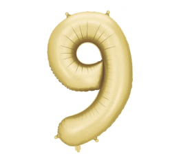 Fooliumõhupall „9“, mattkuldne (86 cm)