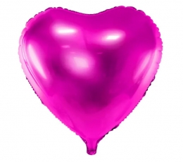 Fooliumõhupall „Erksalt roosa süda“ (45 cm)
